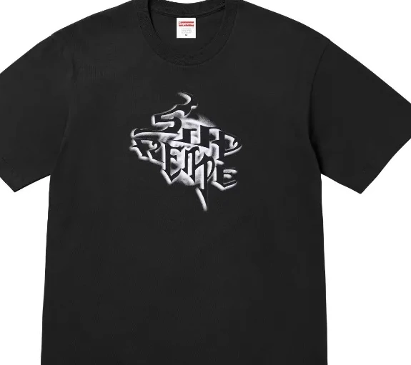 L white in WEEK18 black S T-shirt XL 24FW letter printed and M 0815